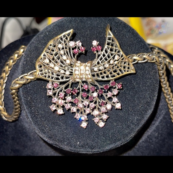 SWEET ROMANCE necklace on braided chain slider - Picture 7 of 9